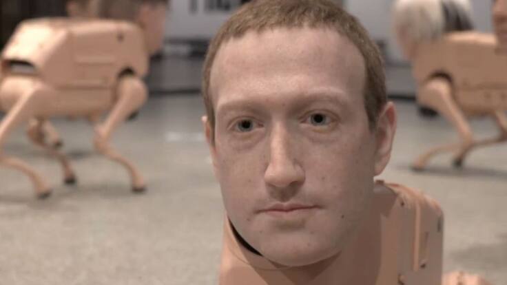 Perros robots con caras de Musk y Zuckerberg invaden museo en Berlín: La extraña obra que critica a la tecnología