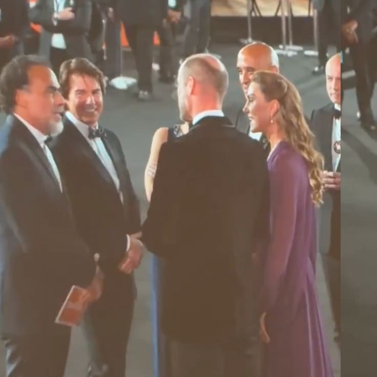 Alejandro González Iñárritu posa junto al príncipe William, Kate Middleton y Tom Cruise por el estreno de “Digger” | FOTO