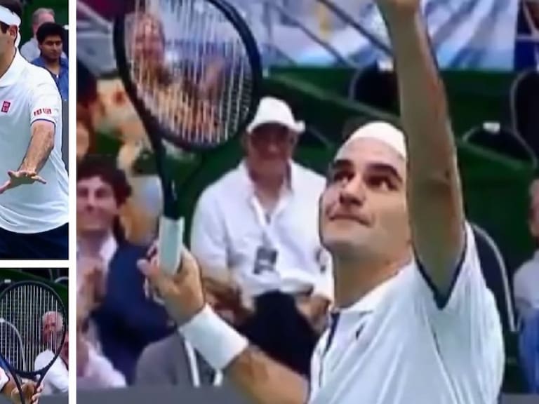 Roger Federer posa en pleno partido para que fanático lo pueda fotografiar
