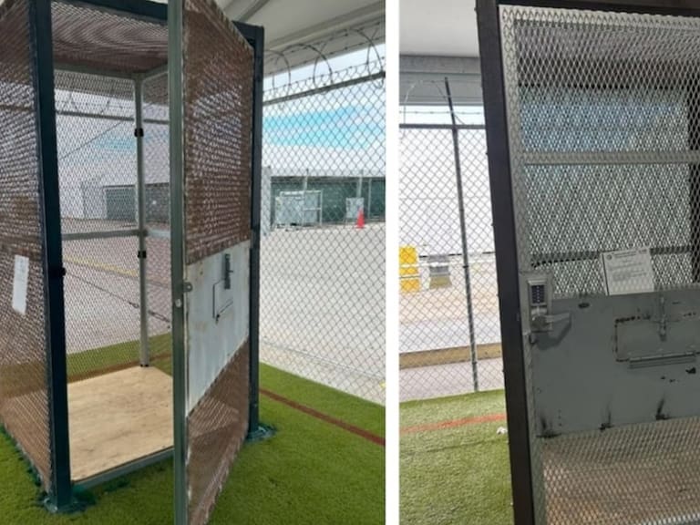 Jaulas en Alligator Alcatraz: el polémico método usado con inmigrantes detenidos. DHS