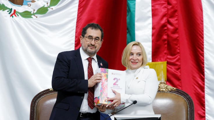 César Cravioto entrega Segundo Informe de Clara Brugada ante el Congreso de la CDMX