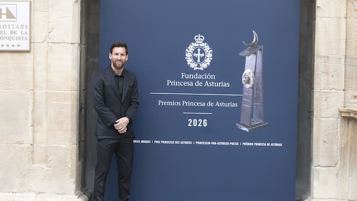 Lionel Messi llega a Oviedo para recibir el Premio Princesa de Asturias 2026
