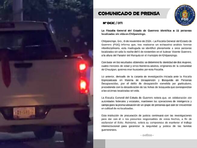 Identifica la FGE de Guerrero a las 11 personas halladas sin vida en Chilpancingo