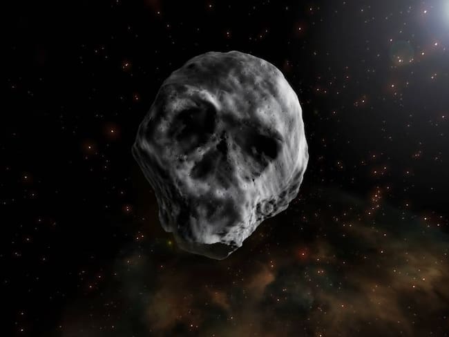 Asteroide en forma de cráneo cerca de la tierra