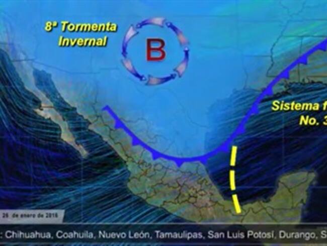 Pronóstico del tiempo del 26 de enero