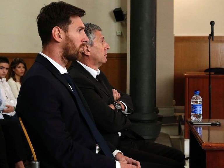 Jorge Messi y Lionel Messi.