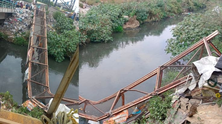 Colapsa puente peatonal entre Neza y Chimalhuacán; Hay 13 heridos |VIDEO