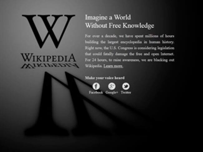 Varios portales de internet en 'apagón' en protesta contra SOPA