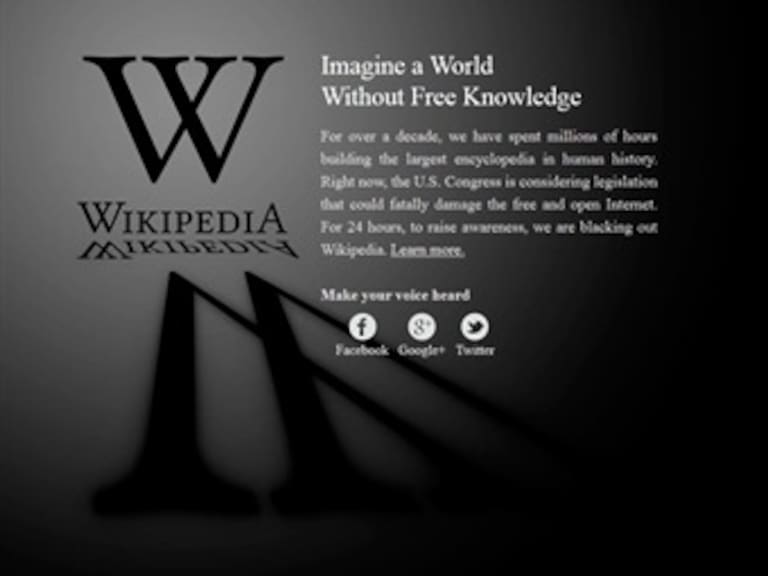 Varios portales de internet en 'apagón' en protesta contra SOPA