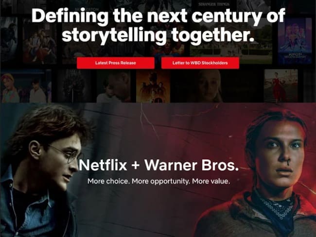 Warner Bros. toma su decisión, acepta a Netflix, deja a Paramount con el dinero en lasmanos