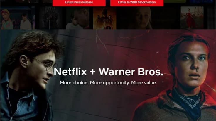 Warner Bros. toma su decisión, acepta a Netflix, deja a Paramount con el dinero en lasmanos