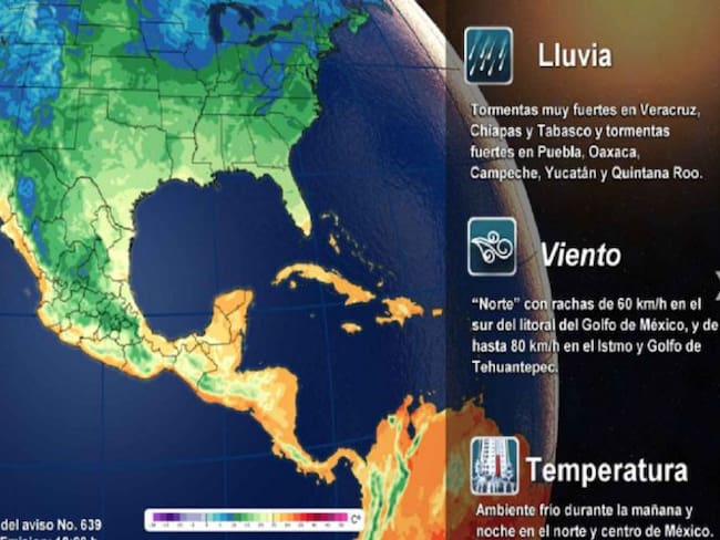 Pronóstico del Tiempo del 15 de noviembre