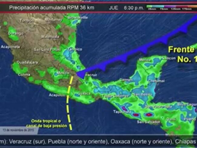 Pronóstico del tiempo del 13 de noviembre