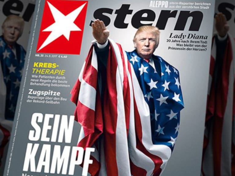 Revista alemana pone a Trump en su portada haciendo un saludo nazi