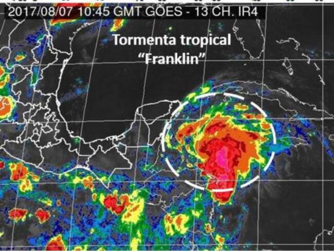 Tormenta tropical “Franklin” originará tormentas intensas en por lo menos 7 estados del país