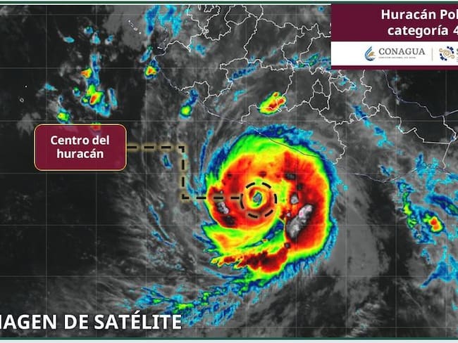 Huracán Polo se degrada a categoría 4 frente a las costas del Pacífico; provocará lluvias intensas y olas de hasta 9 metros