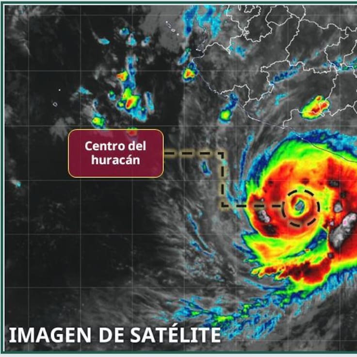 Huracán Polo se degrada a categoría 4 frente a las costas del Pacífico; provocará lluvias intensas y olas de hasta 9 metros