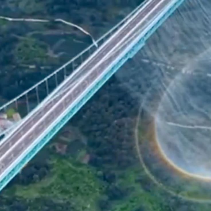 Arcoíris circular: por qué apareció un círculo perfecto bajo el puente más alto del mundo en el cañón de Huajiang