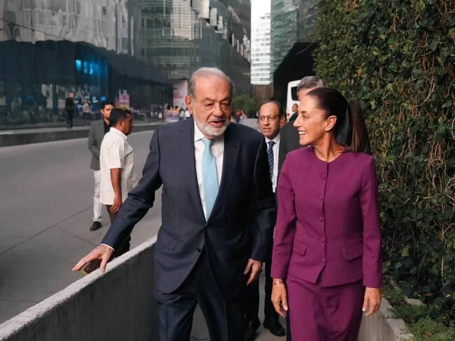 Slim se reúne con Sheinbaum en Palacio Nacional