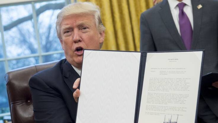 Trump retira a Estados Unidos del tratado comercial con el Pacífico