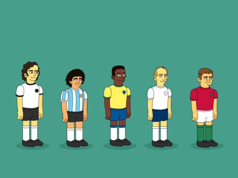Futbolistas y equipos europeos al estilo de Los Simpson
