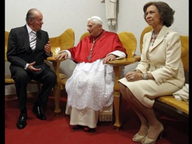 Visita Papa Benedicto XVI a familia real española con motivo de JMJ