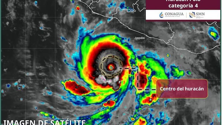 Huracán Polo se intensifica a categoría 4 frente a las costas del Pacífico