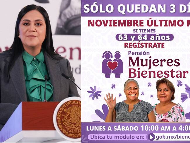 Quedan tres días para concluir registro a la Pensión Mujeres Bienestar: Ariadna Montiel