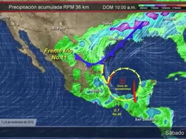 Pronóstico del tiempo del 07 y 08 de noviembre