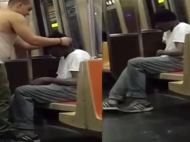 Le regala su ropa a un indigente semidesnudo