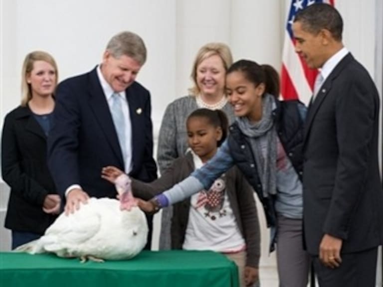 Perdona Obama a dos pavos, vivirán en casa de George Washington