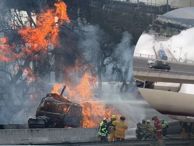 VIDEO Momento exacto de la explosión de la pipa de gas en Iztapalapa; el fuego se extendió varios metros y alcanzó autos en movimiento