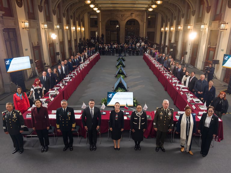 52° sesión ordinaria del Consejo Nacional de Seguridad Pública y 8ta Sesión Ordinaria del Consejo Nacional de Protección Civil en Palacio Nacional.