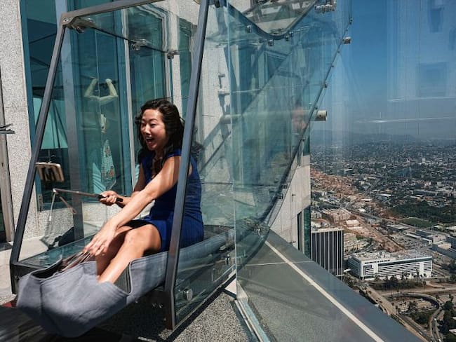 Rascacielos de Los Ángeles tendrá un tobogán de vidrio