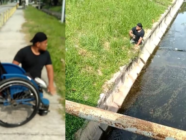 Deportista paralímpico deja su silla de ruedas para salvar a gatito