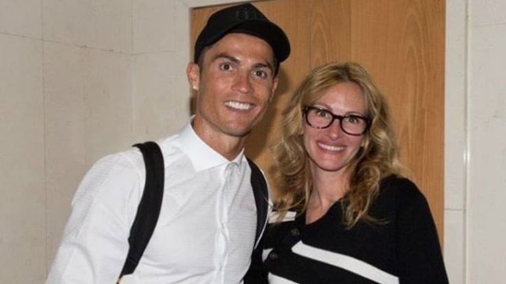 El encuentro de Julia Roberts con Cristiano Ronaldo