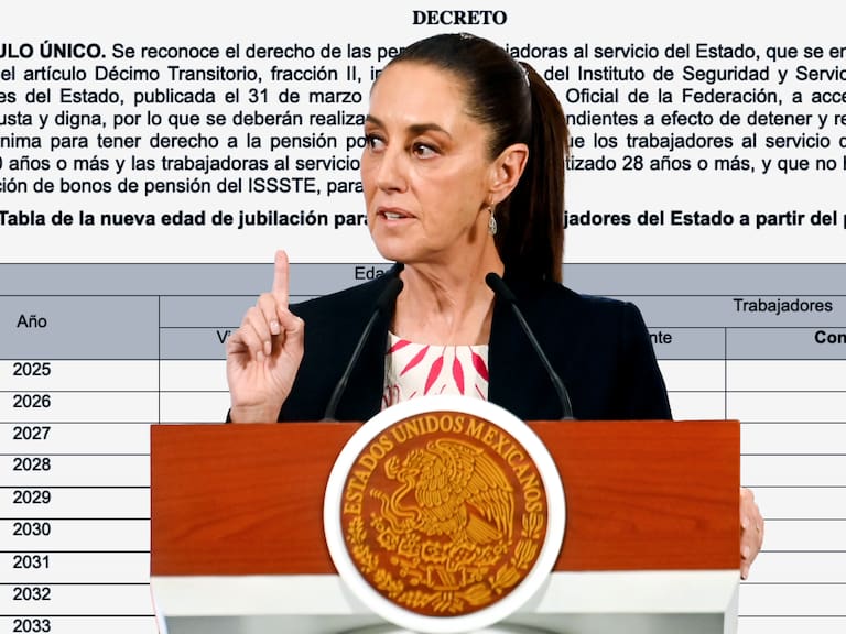 El nuevo decreto modificó el calendario de edad mínima para acceder a una pensión por jubilación bajo el régimen del Décimo Transitorio del ISSSTE.
