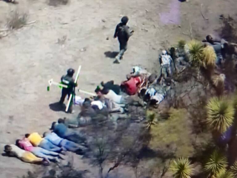 Momento de la localización de las 35 personas en Matehuala