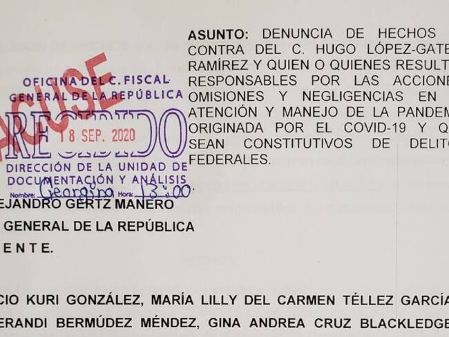Senadores PAN denuncian a López Gatell por homicidio, lesiones y sabotaje