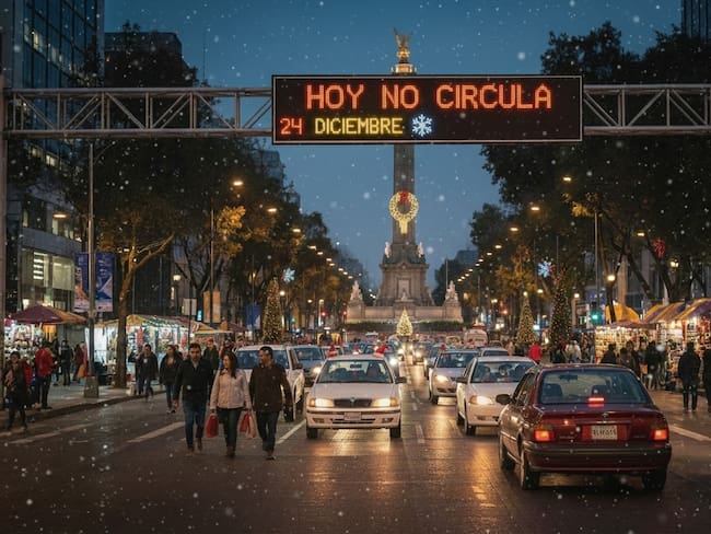 Hoy No circula en Nochebuena: ¿Qué autos no circulan el 24 de diciembre en CDMX y Edomex?