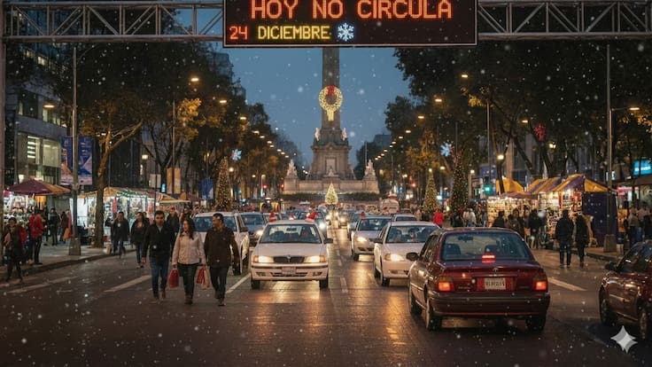Hoy No circula en Noche Buena: ¿Qué autos no circulan el 24 de diciembre en CDMX y Edomex?