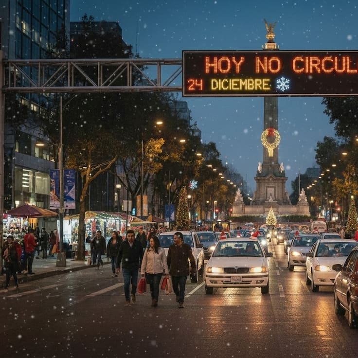Hoy No circula en Noche Buena: ¿Qué autos no circulan el 24 de diciembre en CDMX y Edomex?