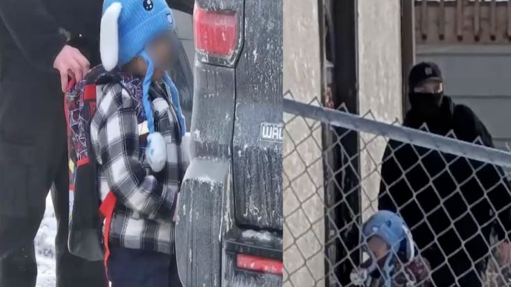 ICE secuestra a niño de su escuela en Minneapolis y lo usa de cebo para arrestar a su padre afuera de su casa | VIDEO