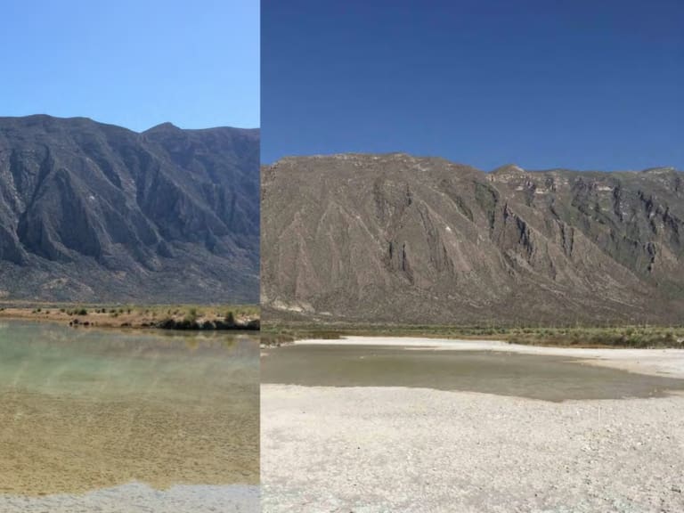 Las imágenes de Cuatrociénegas que muestran cómo se está secando el valle