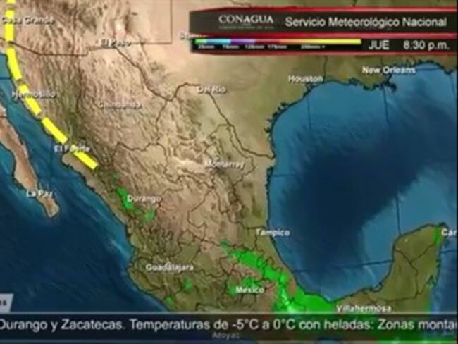 Pronóstico del tiempo del jueves 11 de febrero
