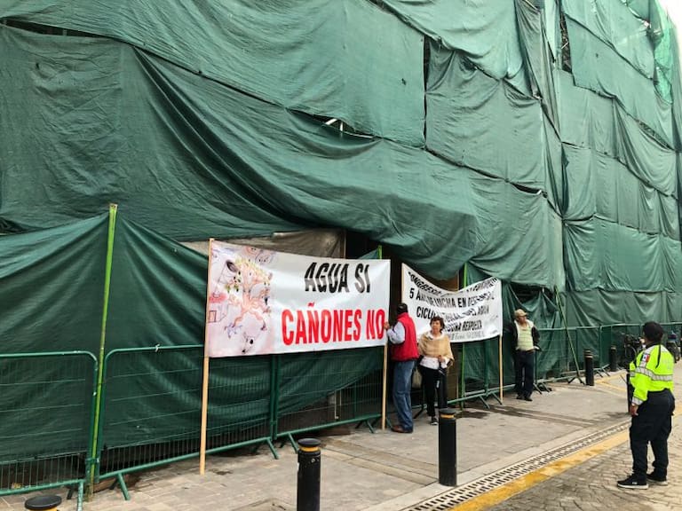 Se manifiestan habitantes del sur de Jalisco en contra de cañones antigranizo