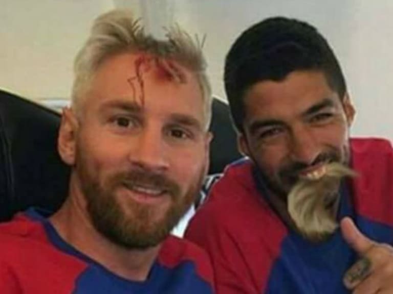 Lionel Messi y Luis Suárez se convierten en meme de Halloween