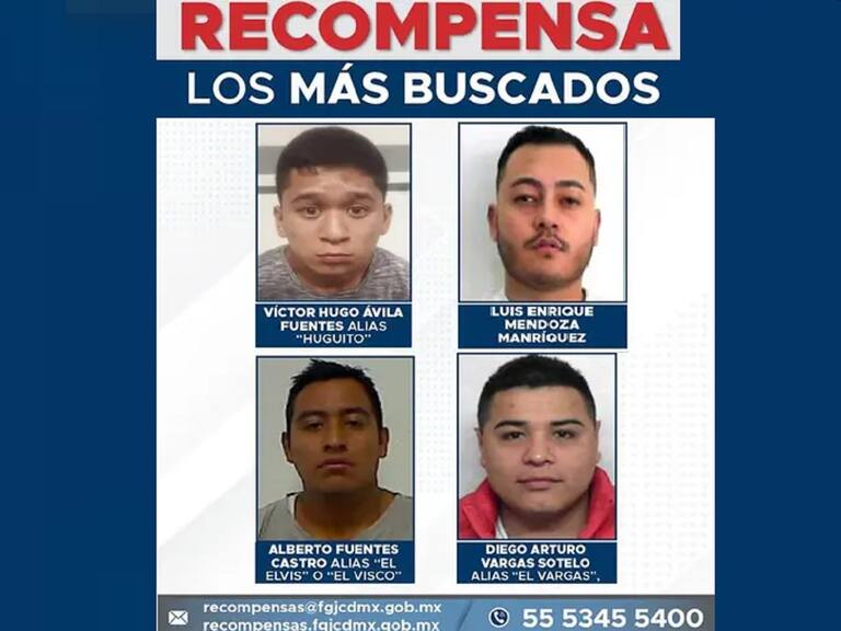 Autoridades ofrecen recompensa de 500 mil pesos por la localización de cada uno de los sujetos que aparecen en la fotografía