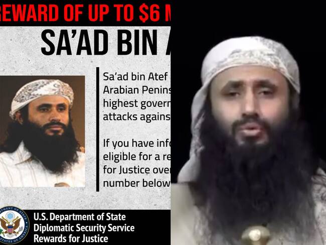 EE.UU. ofrece 6 mdd por Saad bin Atef al-Awlaki, líder yemení de Al Qaeda que llamó a asesinar a Trump y Musk
