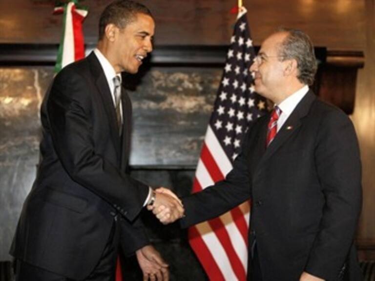 Reiteran Obama y Calderón compromiso para atacar crimen